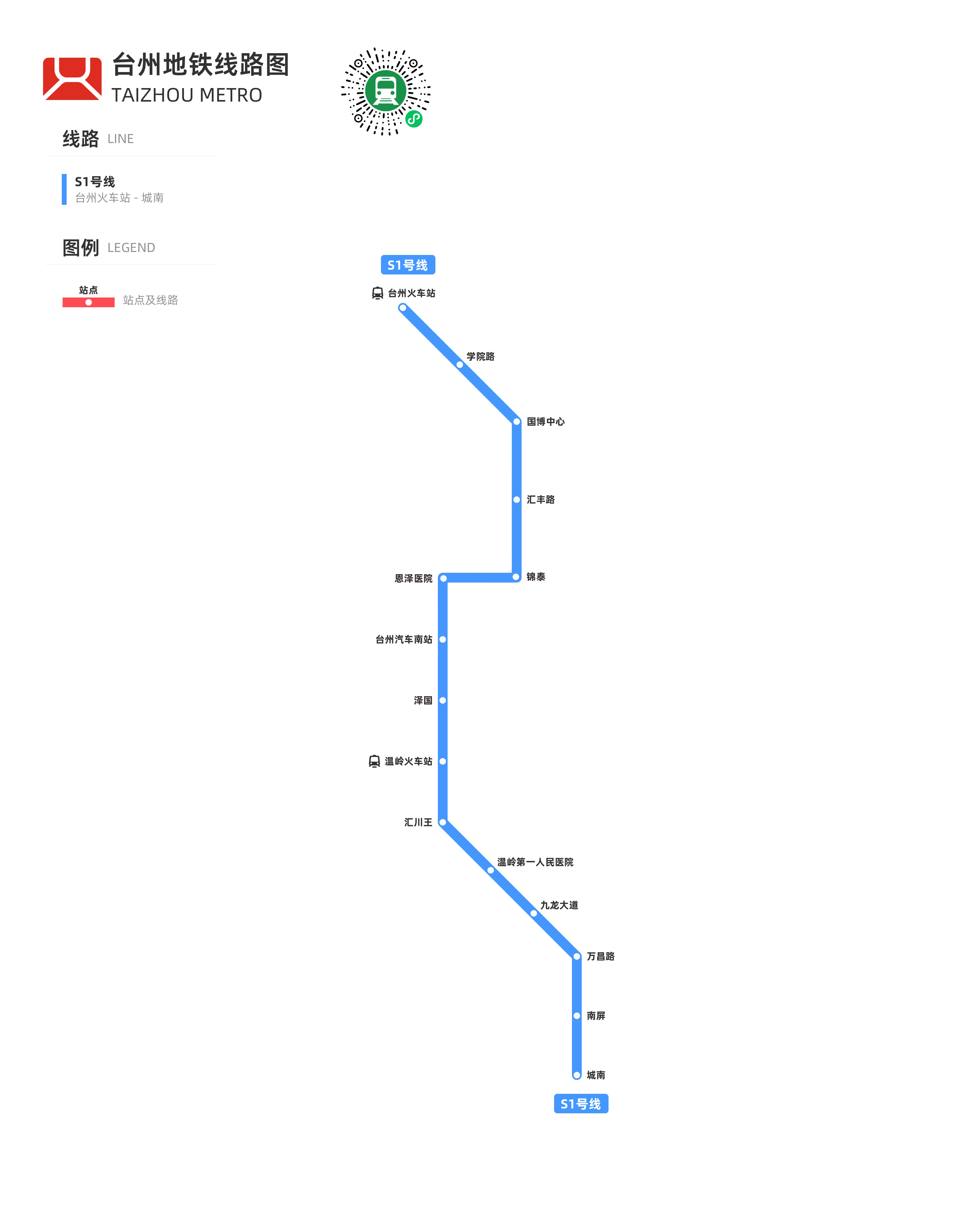 台州地铁线路图